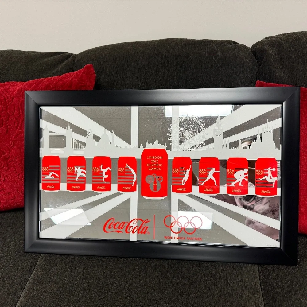 Coca Cola 2012 London Olympics Bar Mirror Collector Decor